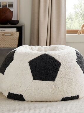 Pottery Barn Soccer Bean Bag Chair Cover Slipcover LARGE NWT